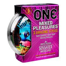 One Mixed Pleasures 3 Condoms Pack